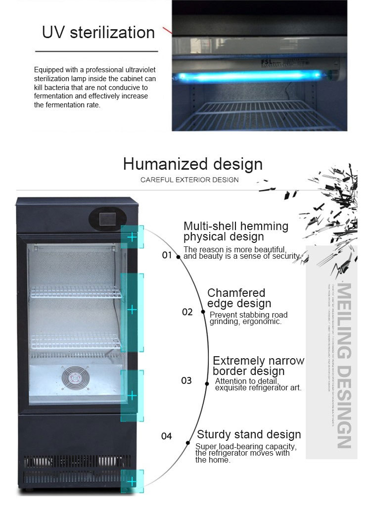 Yogurt / refrigeration / heating display cabinet refrigerator