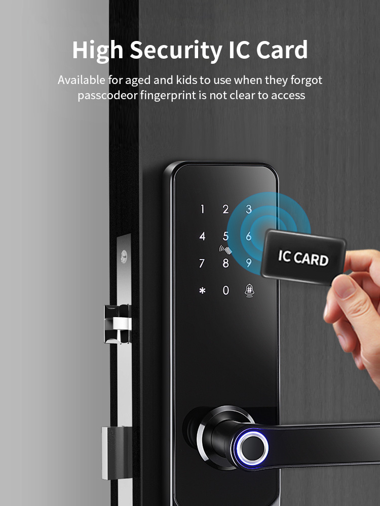 Tediton Keyless Smart Fingerprint Password System Digital Door Lock by Ttlock APP