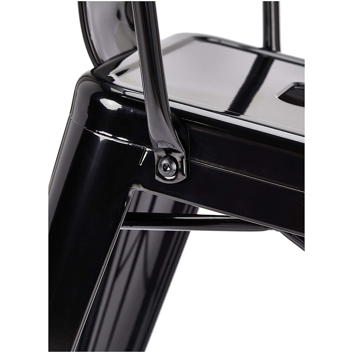 Full Metal Silla Bar Industrial Bar Furniture Black Silver Kitchen Counter Height Bar Stools Backs