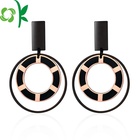 Newest Stainless Steel Round Shape Earrings Rose Gold Boho Earrings Drop Jewelry Wholesale