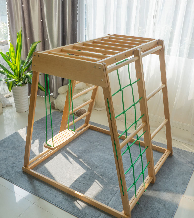 wooden baby climbing frame