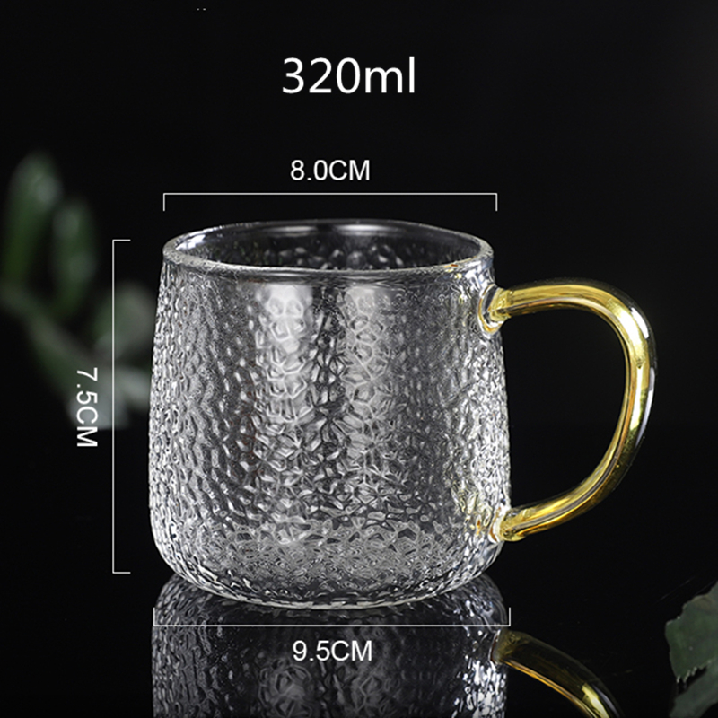 Wholesale Supply High Borosilicate Glass Tea Cup With Colorful Handle