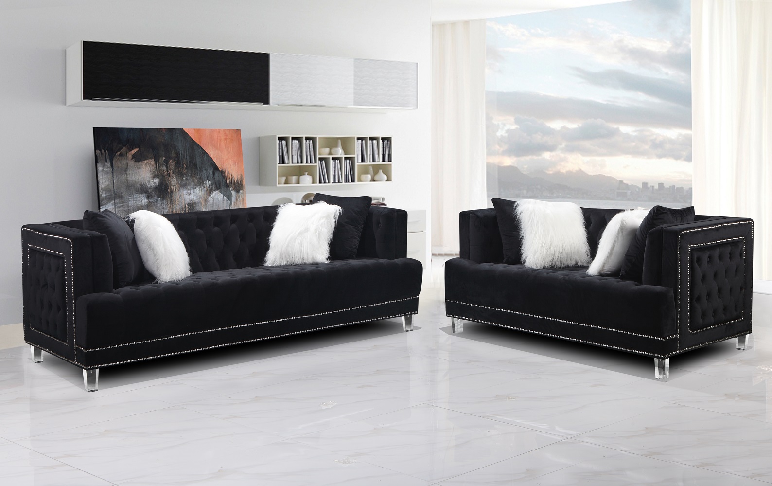 Modern Style Latest Living Room Sofas Design Velvet Fabric