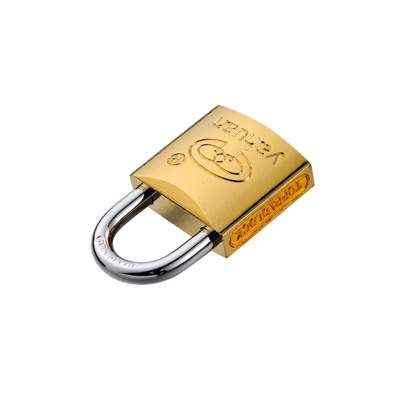75mm Heavy Duty Brass/Titanium Plated Golden/Yellow Color Iron Padlock