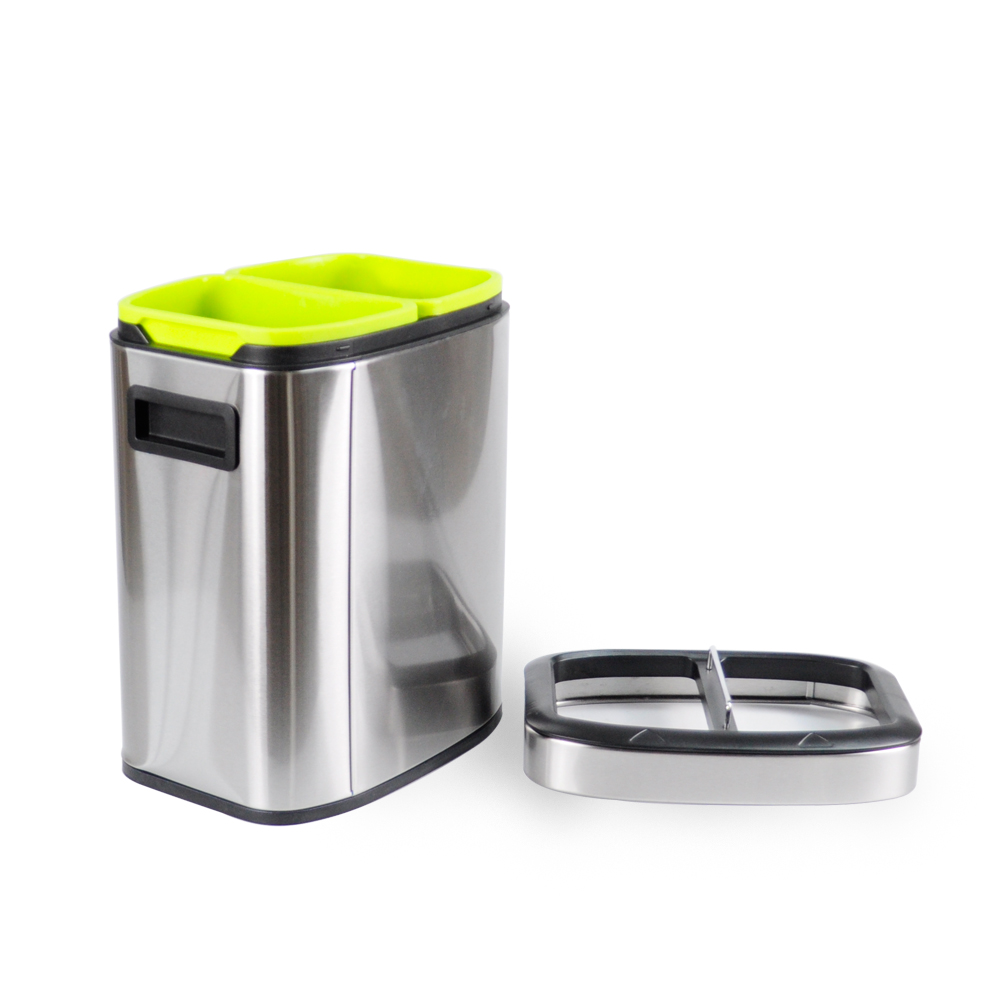 Newest  Mall And Home sorting trash can Indoor Household Metal Trash Bin Sorting Garbage Can