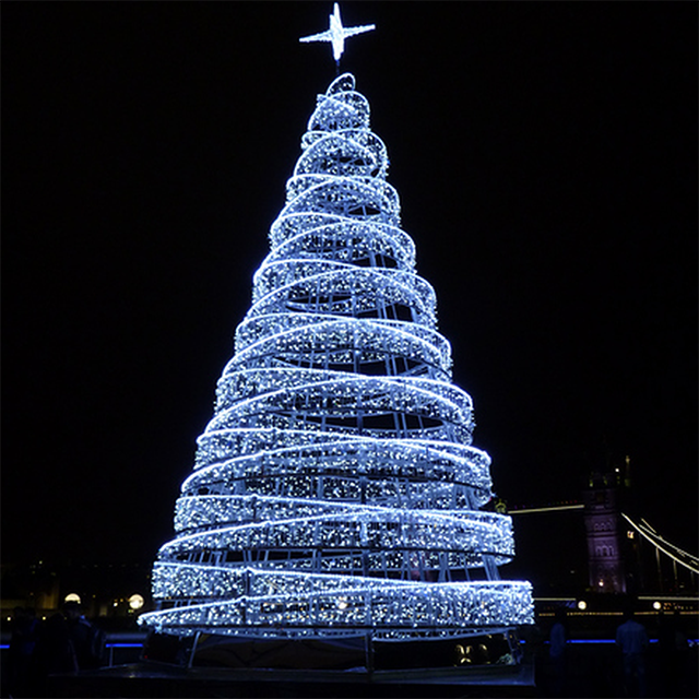 2020 Outdoor Decorative 3m Customized LED Christmas Spiral Tree Light