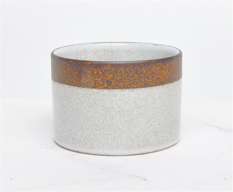 Western vintage cylinder shape indoor ceramic porcelain candle holder jar for table