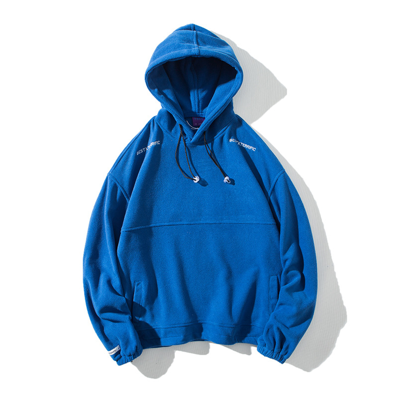 KingWo Mens Solid Color Loose Outdoors Jacket Zipper Hoodie Running Sports Training Fitness Jacket Coat