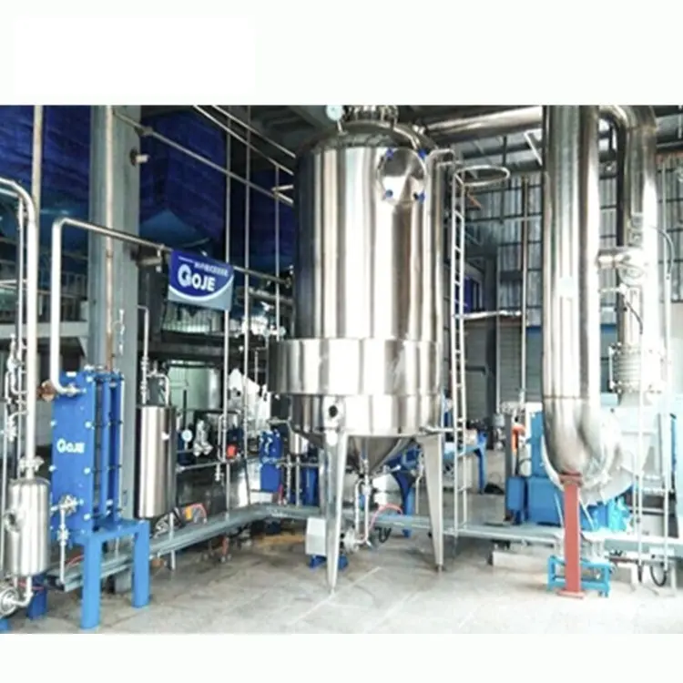 Hot selling energy-saving single/double/triple multi effect evaporator for milk processing