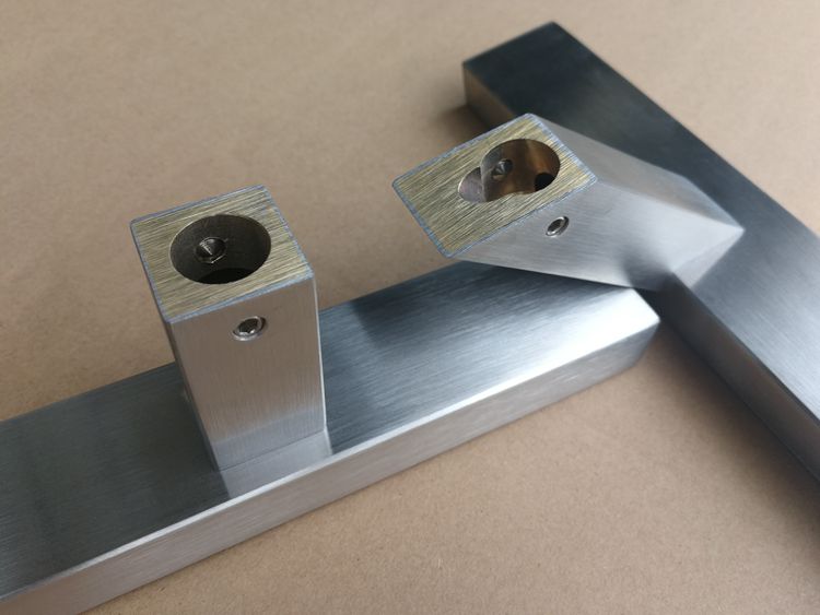 Diagonal handle  304 stainless steel door handle commercial glass door handle