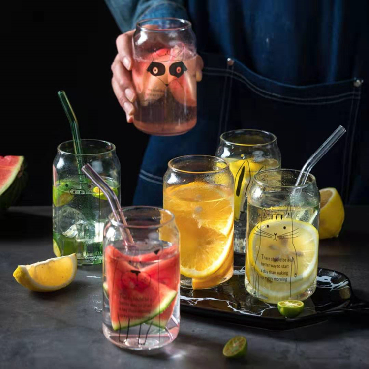 Nordic Drinking Glass Cup Cola Can Glass Milk Fruit Juice Beer Cup