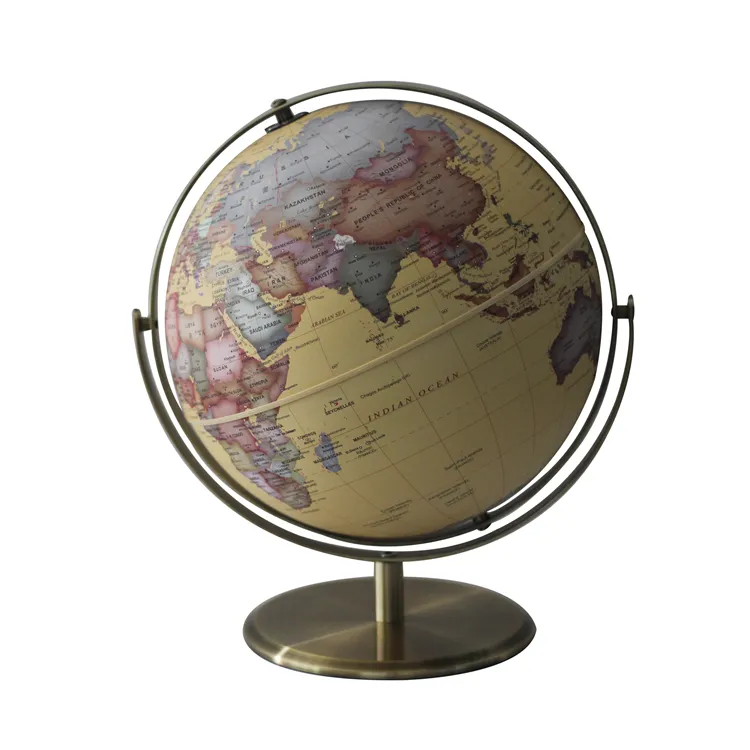 Customized ABS Map Decoration Geographical World Earth Globe With Metal Stand