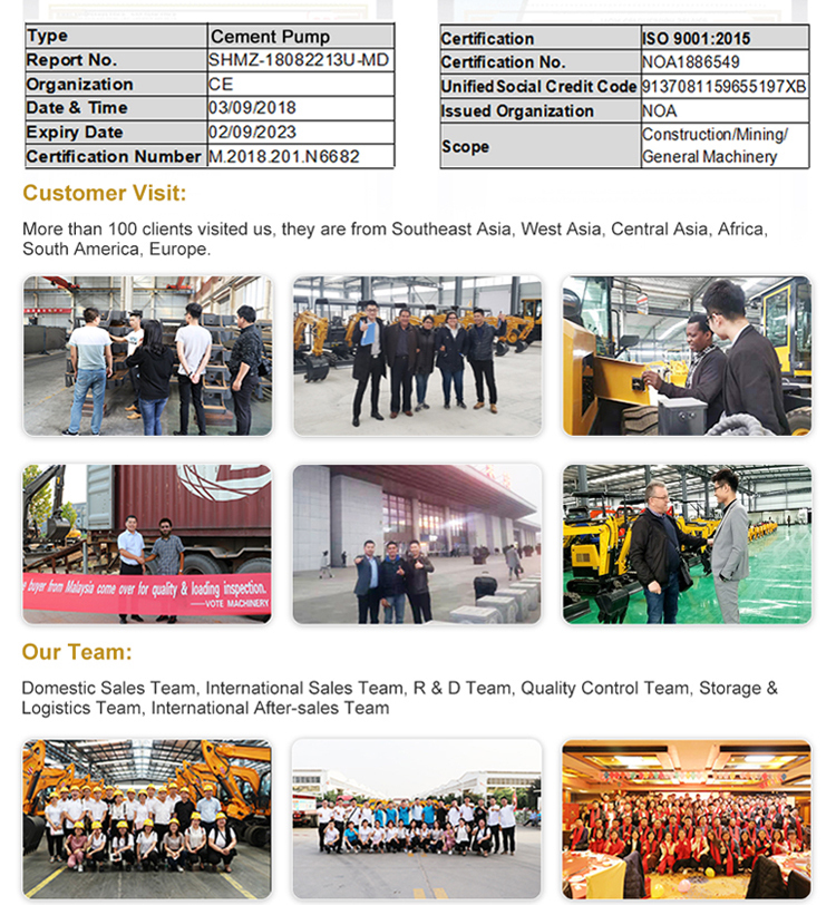 Top quality concrete pumping machine sale in philippines