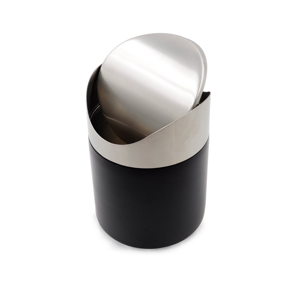 Compact Design Powder Spraying Table Dust Bin Trash Can for Car Swing Top Dustbin Customized Logo All-season JF-02