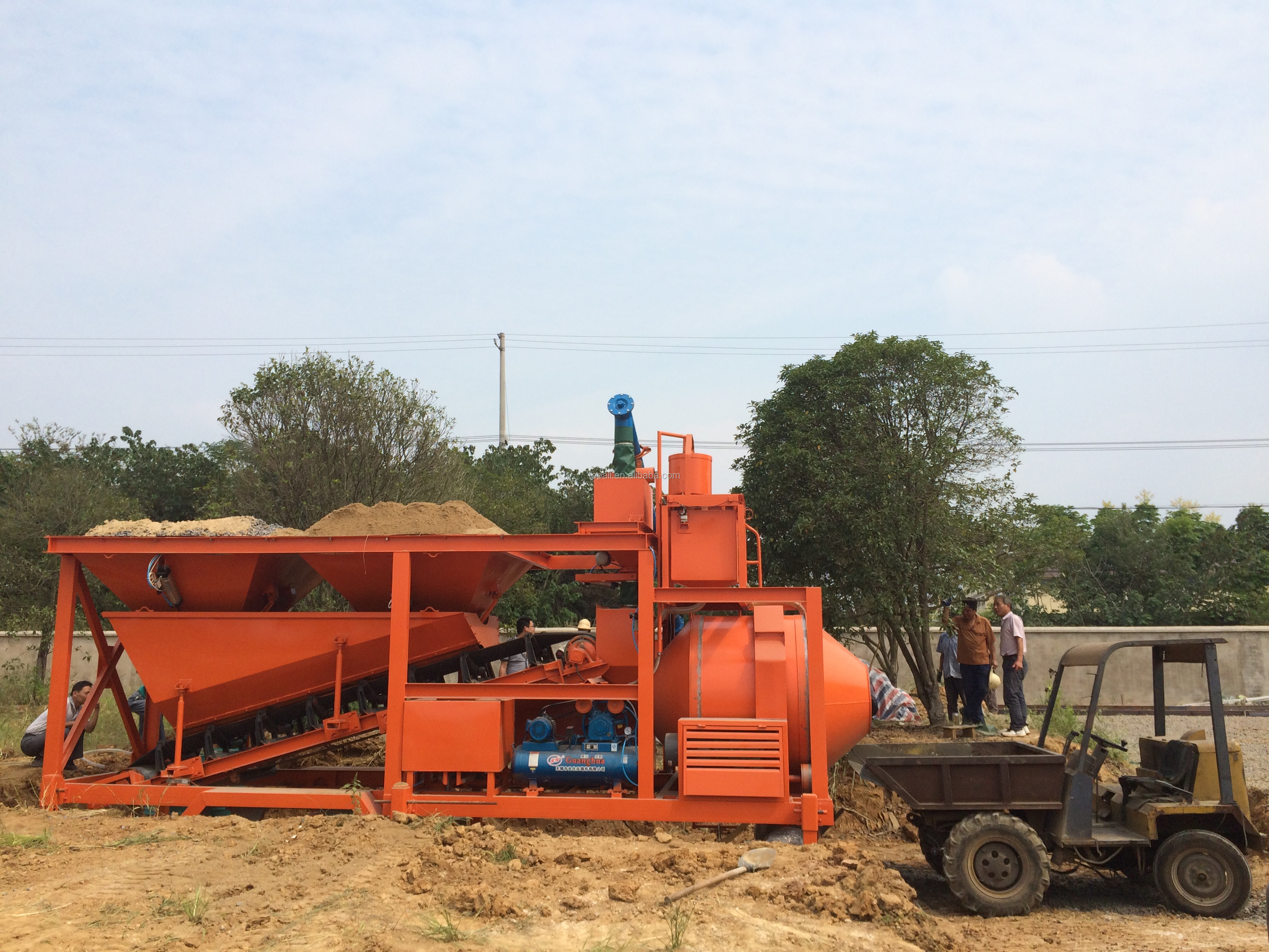 Topmac Mp18 portable and mobile concrete plant from famous factory