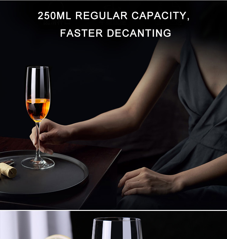 250 ml Champagne cup wine goblet glass for wedding