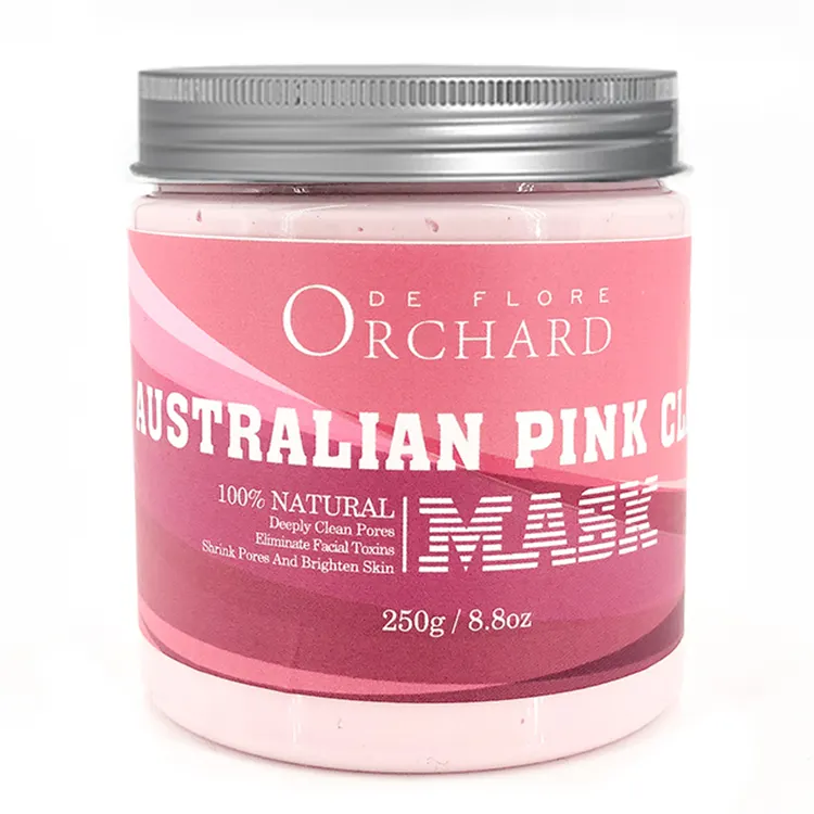 All Natural Exfoliating Australian Pink Clay Pore Refining Clay Facial Mask, Bentonite Natural Facial Clay Mask