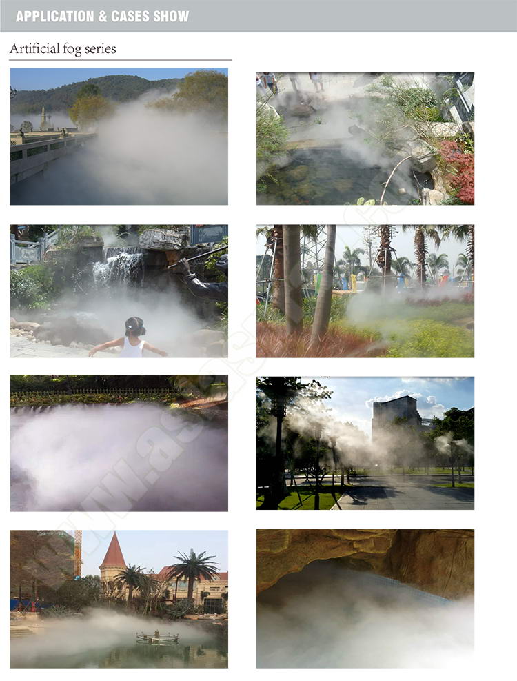 Dust Prevention Cooling Humidifying Cold Fogging Machine Sceneries Atomize Spray Equipment Misting System