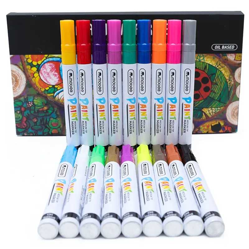 18 colors Wholesale 15mm Oil Based metal Paint Marker pen set