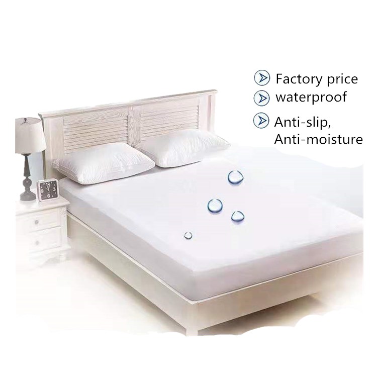 China factory supply solid terry towel fabric waterproof Anti Bed Bug bed cover mattress encasement