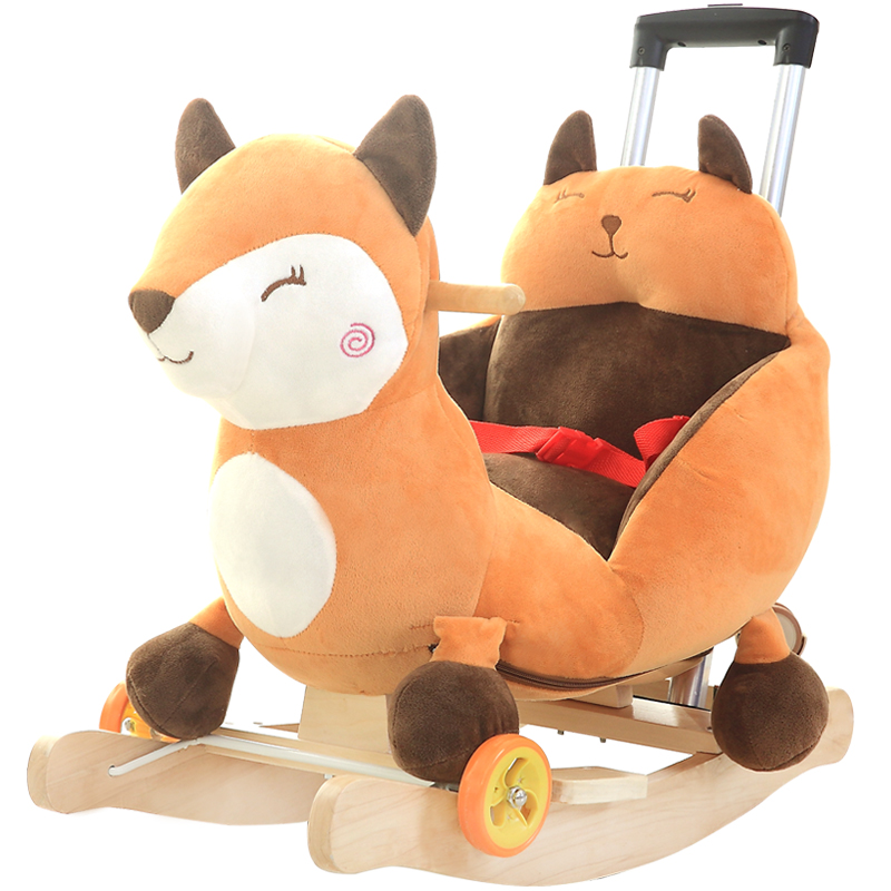 wolf rocking horse