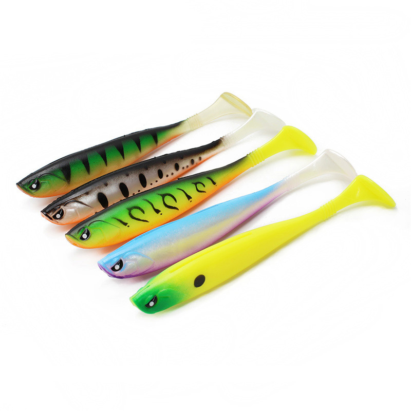 3pcs//lot Luminous Eel Fishing Lures Rubber Worm Bass Crank Bait Outdoor Fishing