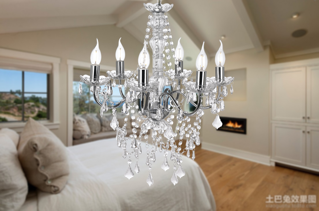 Wholesale Decorative Lamp golden brass acrylic 5 Lights chandelier lighting modern chandelier
