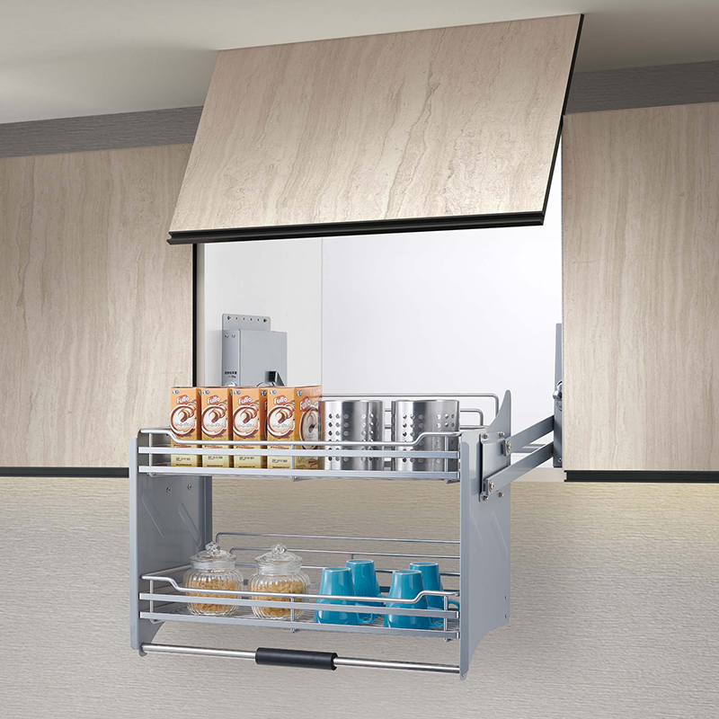 wholesale lift dish rack Kitchen Accessories Elevator Baskets kitchen wall cabinet pulldown shelving storage