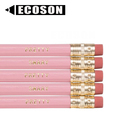 Cheap Wholesale Customized Hexagonal Round HB 2 Wood pencils with Logo custom printed