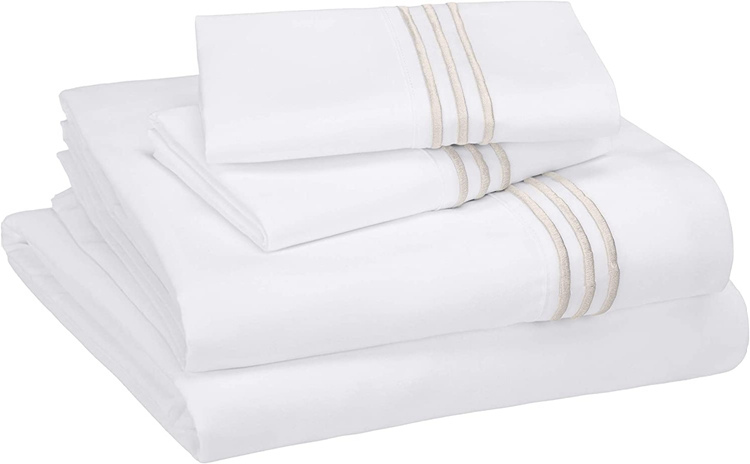 New Type Polyester Microfiber Embroidered Luxury Sheets Bed Set Bedding On Sale