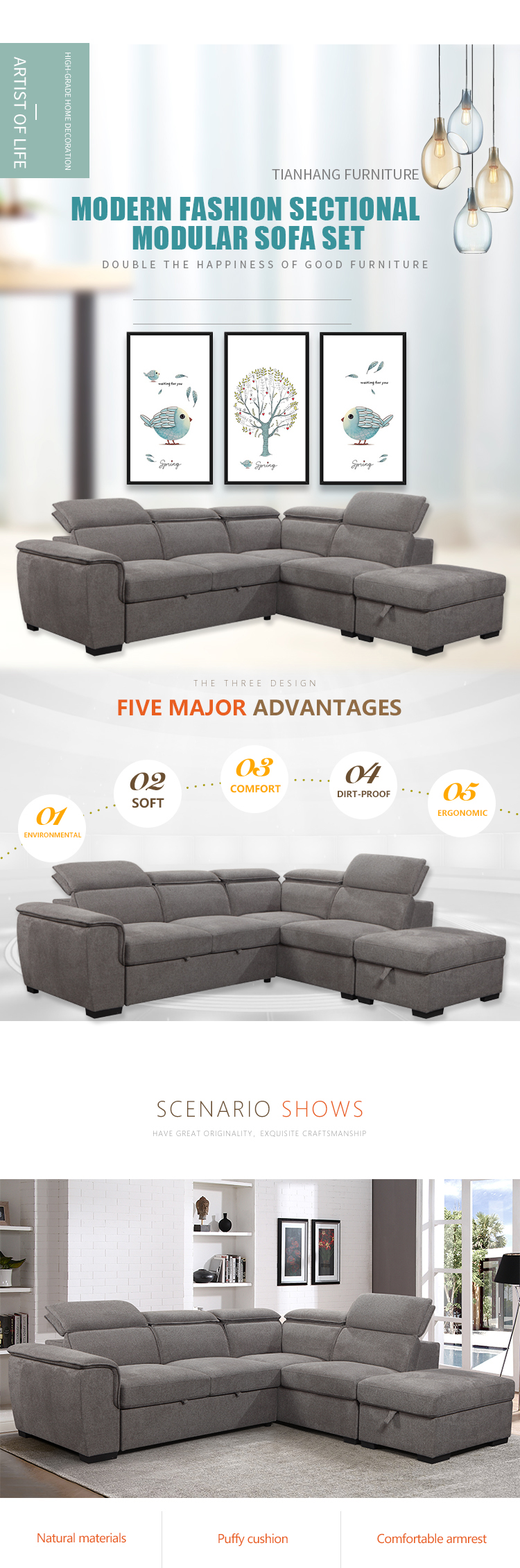 Living room sofas high end exclusive luxury modern upholstery sofa living room set