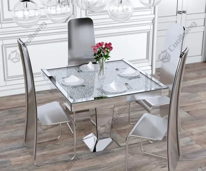 High reliable venetian antique mirrored dining table & Chair for sale
