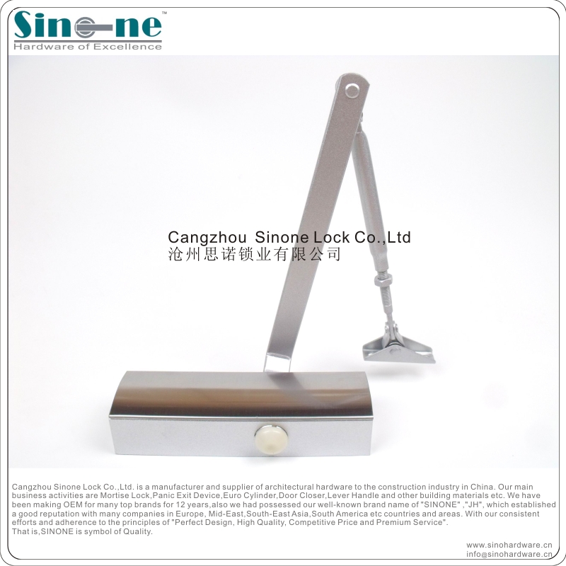 Hydraulic Door Closer 2-speed Stainless steel Removable Cover/ Aluminium alloy body /Square Model/Hidden Screw Hole/Fire rated