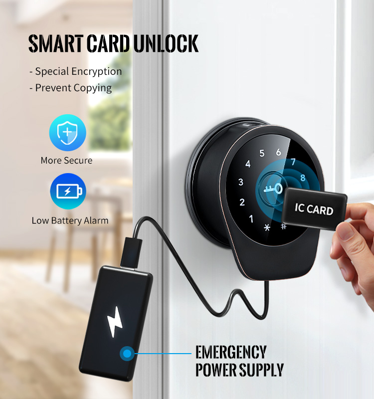 Upgrade Smartphone Wifi Digital Commercial Biometric Fingerprint Keypad smart door lock by TTlock APP