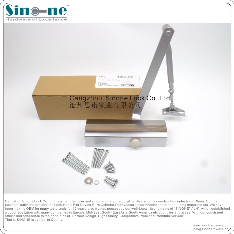 Hydraulic Door Closer 2-speed Stainless steel Removable Cover/ Aluminium alloy body /Square Model/Hidden Screw Hole/Fire rated