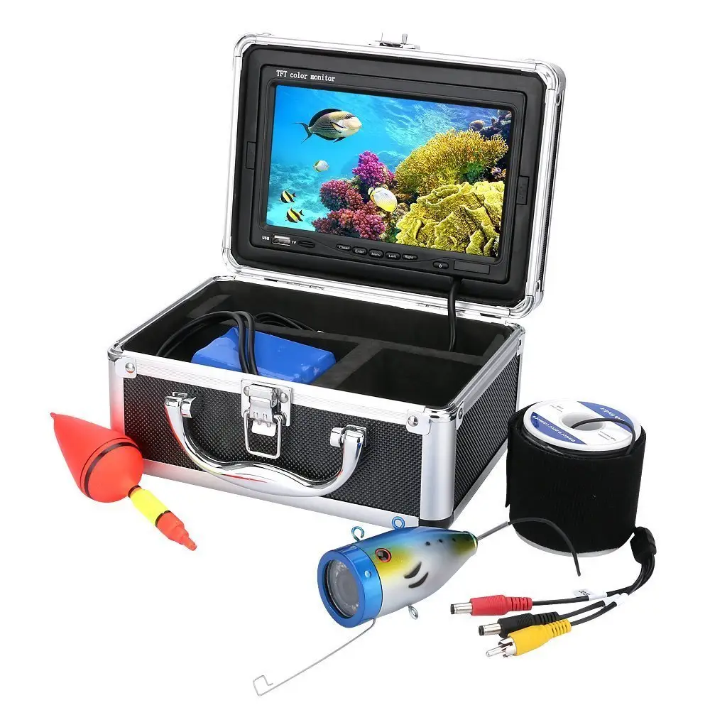 1000TVL HD Waterproof Fish Finder 15m Cable 7 inch Monitor Portable Underwater Fish Finder Video Camera Used For Ice Fishing