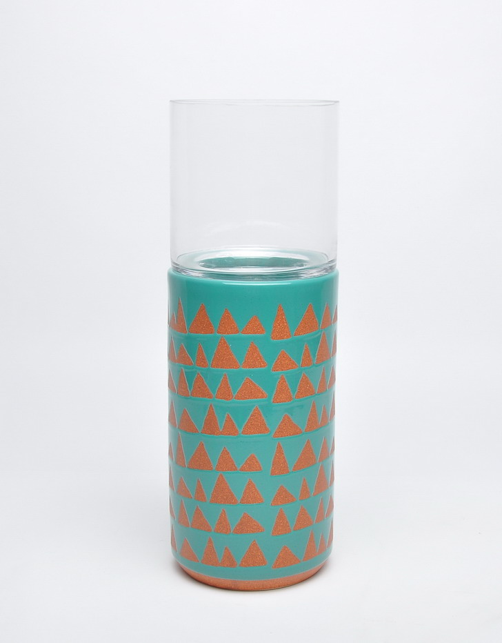 Western home decor cylinder modern colorful indoor candle holders ceramic candle stand