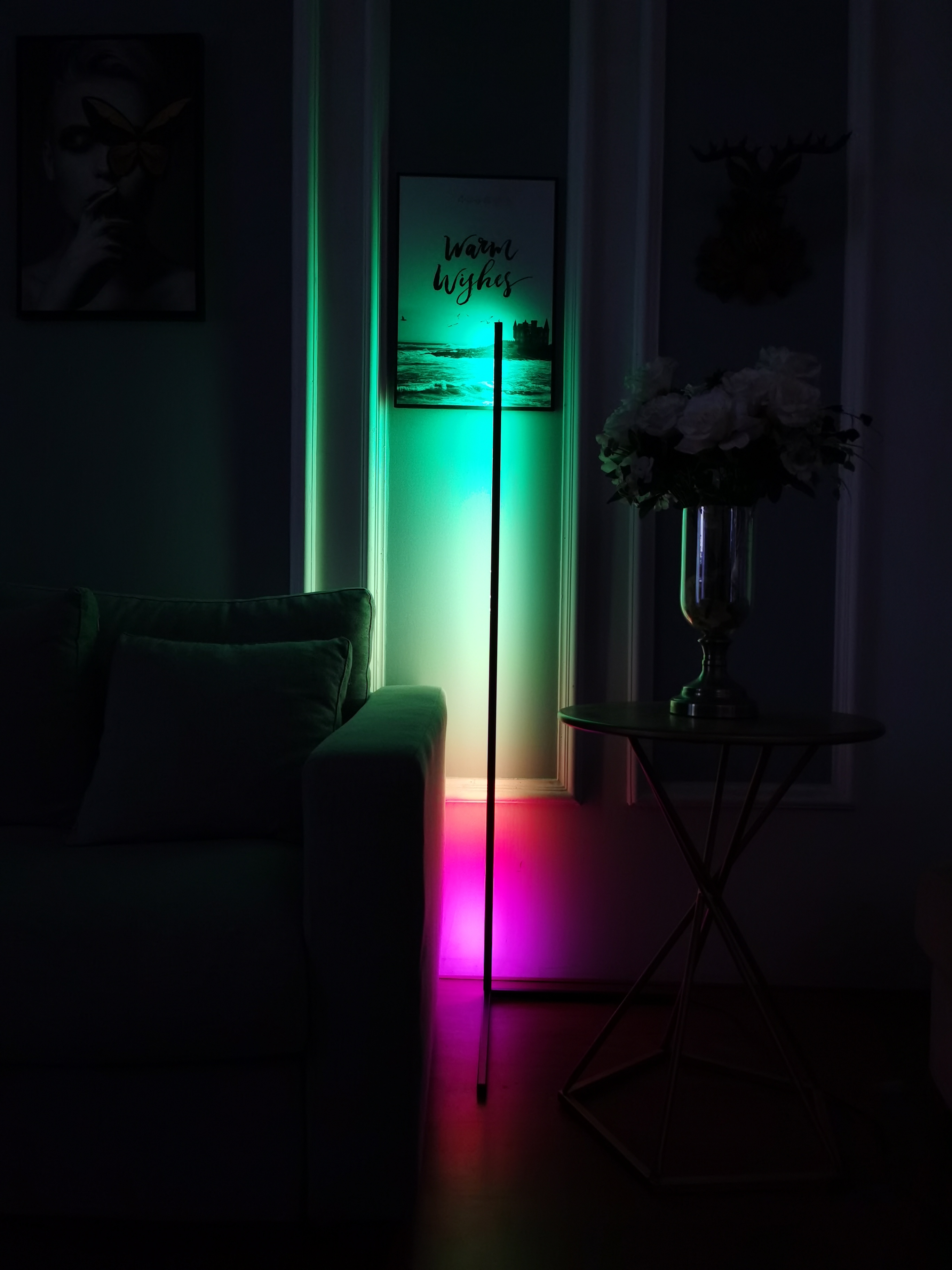 Modern bedroom warmth led simple floor light adjustable minimum corner stand smallest corner floor lamp