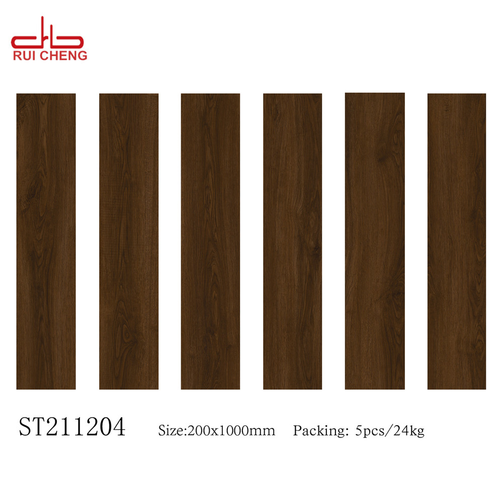 Wholesale china porcelain oak wooden look tiles for floor 200x1000mm/8"x40"