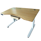 bambo top for office furniture, carbonized color with drawers.