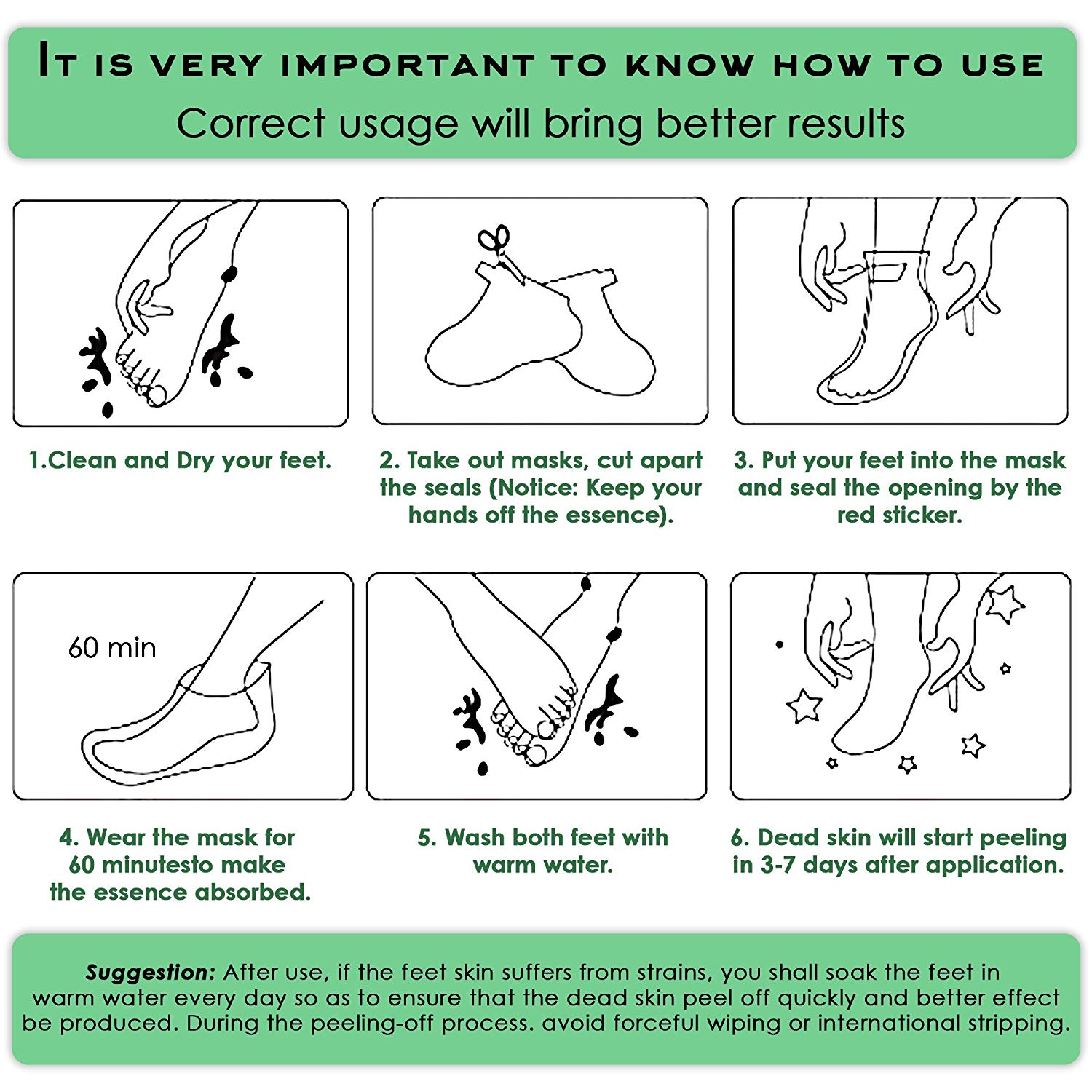 Foot Skin Care callus removal Exfoliating Aloe Vera Foot Feel Mask