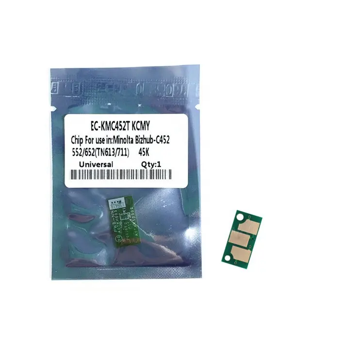 TN613 toner cartridge chip Konica minolta bizhubC452 C552 C652 toner chip resetter