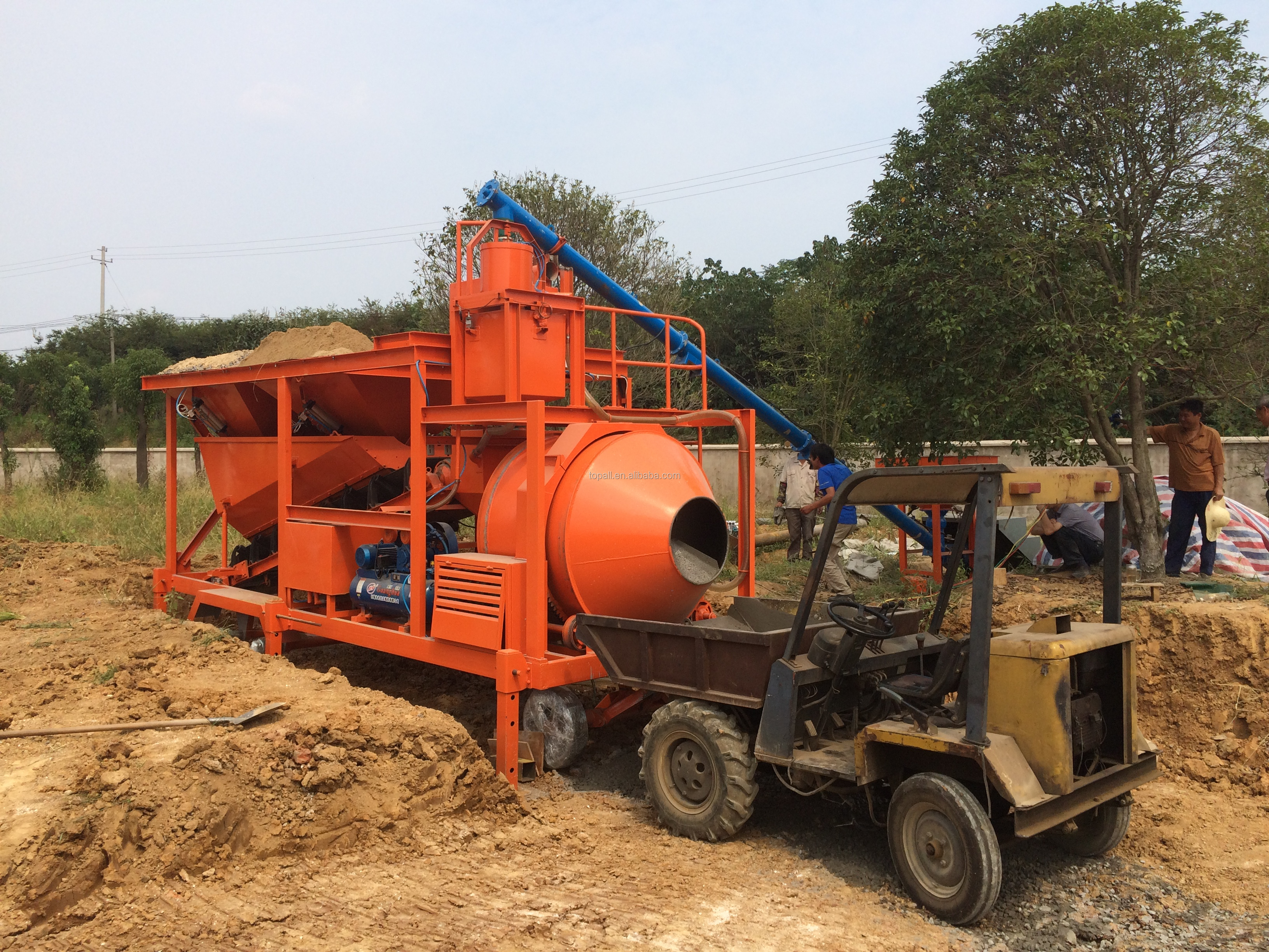 Topmac Mp18 portable and mobile concrete plant from famous factory