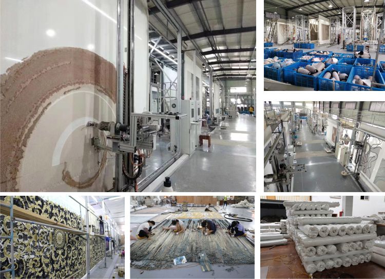 Cotton Anti-slip Machine Washable Carpet Rugs For Living Room Carpet