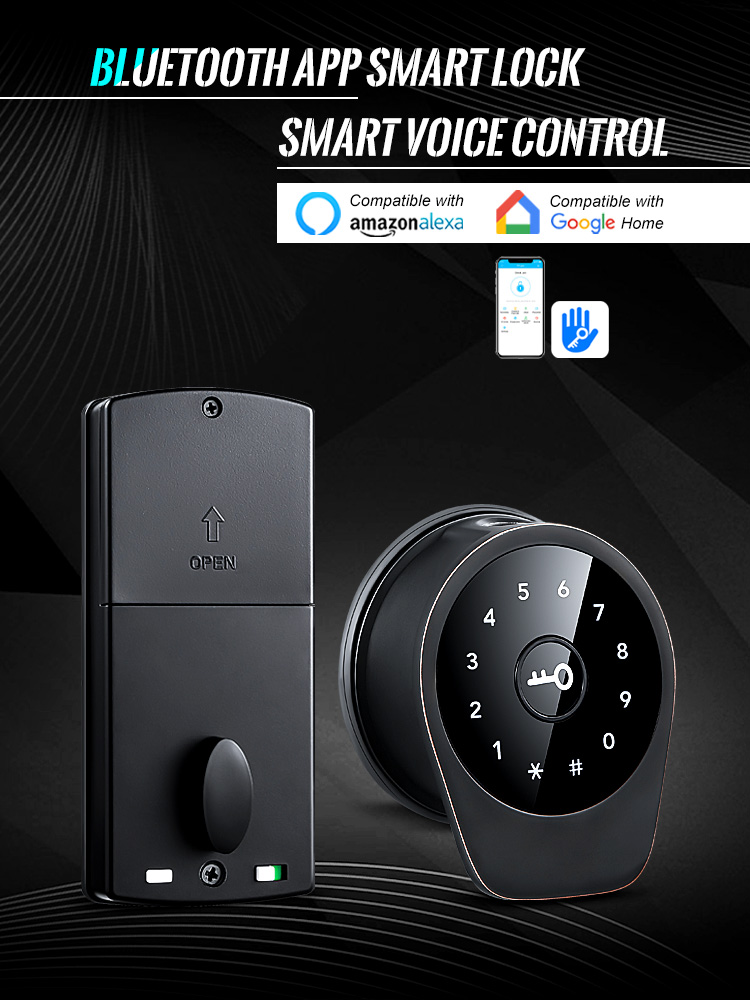 Upgrade Smartphone Wifi Digital Commercial Biometric Fingerprint Keypad smart door lock by TTlock APP