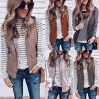 K44 women sherpa vest reversible vest ladies winter jacket