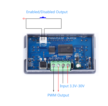 ZK-PP2K PWM Signal Generator 8A Driver Module for Motor/Lamp Dual Mode LCD PWM Pulse Frequency Duty Cycle Adjustable Module