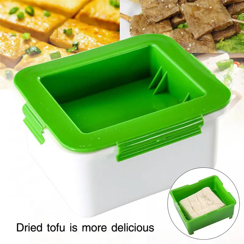 Новый тофу пресс полосками бобовый сыр с крылом 3-х слойные тофу пресс встроенный дренажа воды инструмент для удаления можно мыть в посудомоечной машине домашний кухонный инструмент