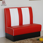 (SP-KS269) Customized retro restaurant sofa seating PU leather padded seat dinner booth set
