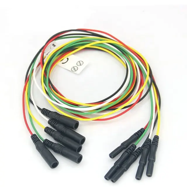 Electrode Cable Flexible Medical ECG EEG Cables Leadwires Cables With Electrodes
